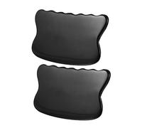 Anneome 2Pièces Outils de Massage Gua de Buffle pour Du Corps Du Visage Soulagement de Tension Détoxification pour Usage Personnel