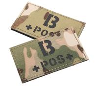 Anneome 2pièces Patch De Type Sanguin B Positif Réfléchissant Camouflage Écusson Pour Équipements Tactiques Lot
