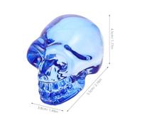 Anneome 2pièces Statuette De Crâne Sculptée Main Figurine De Squelette Humain Cristal Décoration Halloween Piece De Collection Compacte Pour Table Et Étagère