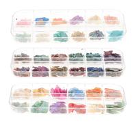 Anneome 3 boîtes Patch Paillettes Ultra-fin pour Ongles Décoration Manucure DIY Flocons Coquille Irréguliers Autocollants Nail Art pour Femmes et Filles Boîtes