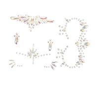 Anneome 3 feuilles Autocollants de Visage Lumineux Bijoux de Visage Fluorescents pour Halloween Fête et Cosplay Sans Résidu pour Adultes