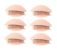 Anneome 3 paires Kit Paupières Amovibles pour Entraînement Pose Extensions de Cils et Réutilisable Adapté à Mannequin Entraînement pour Extension de Cils Couleur Peau