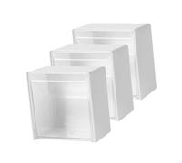 Anneome 3 pièces Boîte Murale de Rangement pour Coton Cotons-tiges et Rouges à Lèvres Organisateur Salle de Bain Compact et Pratique Support Robuste pour Accessoires de Beauté