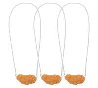 Anneome 3 Pièces Collier Imitation Pilon de Poulet Style Hip Hop | Texture Réaliste, Finition Brillante, Chaîne à Maillons, pour Fêtes Costumées et Tenues Hip Hop