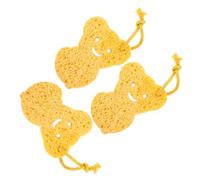 Anneome 3 pièces Éponge de Bain Naturelle Cellulose Douce et Absorbante Soin Peau pour Nettoyage Corporel