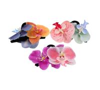 Anneome 3 Pièces Flower Hair Clips Set Lightweight Hawaiian Tropical Floral Claw Clips For Women Plastic Resin Bohemian Hair Accessories For Beach And Vacation Hairstyles