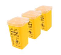 Anneome 3 pièces Lot de Conteneurs pour Objets Tranchants avec Couvercle à Rabat Petite Poubelle Sécurisée pour Élimination Aiguilles Compact et Portable pour Voyage et Usage Quotidien