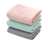 Anneome 3 pièces Lot de Débarbouillettes Garçon Fille Mousseline Lingettes pour Serviettes Multifonctions pour Visage Essuyage de et Transpiration