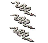 Anneome 3 Pièces Patch Serpent Perlé à Coudre Appliques Brodées Main pour Sacs à Dos Vêtements Chaussures et Accessoires DIY Décoration et Créative
