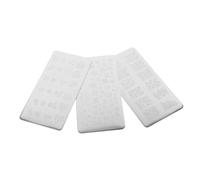 Anneome 3 Pièces Plaques de Stamping Ongles Nail Stamp Plates pour Manucure DIY Nail Art Accessoire Femme Filles Modèles Rectangulaires Acier Inoxydable Résistants pour Pochoirs