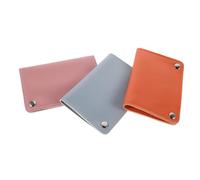 Anneome 3 Pièces Portable Nail Drill Bit Storage Case With Snap Closure Protective Inner Lining Visible Display Organizer Bag For Nail Art Tools Travel Friendly Orange