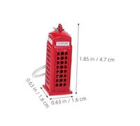 Anneome 3 pièces Porte Clés Voyage Britanniques Souvenirs Londres Bus Rouge Cabine Téléphone pour Clés Voiture