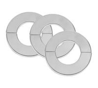 Anneome 3 pièces Rosace Inox Fendue pour Robinet et Valve Angle Capuchon Couverture Trou Mural Plaque Cache Trou pour Plomberie