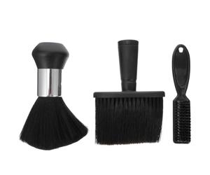 Anneome 3 pièces Set de Brosses de Nettoyage Cheveux Cassés pour Coiffeurs Brosse Douce Dépoussiérante pour Cou et Oreilles Outil Professionnel pour Salon et Usage Domestique