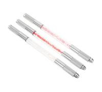 Anneome 3 pièces Stylo Sourcils Double Embout Métal Aluminium pour Microblading et Maquillage Permanent Crayon Manuel Multi-usage avec Couleurs Assorties