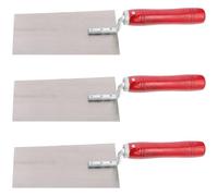 Anneome 3 pièces Truelle à Enduit Inox avec Manche Bois Spatule Lissage pour Maçonnerie Application et Finition Ciment Facile