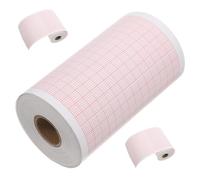 Anneome 3 Rouleaux de Papier Thermique à Grille Rouge 80mm x 20m pour Électrocardiogramme Compatible SE-3/300/R3 Feuilles Blanches d’Enregistrement pour Usage Hospitalier
