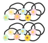 Anneome 30 pièces Élastiques Cheveux Daisy Fleurs Multicolores Cordes Élastiques Souples pour Femmes et Filles Accessoires Cheveux pour Styles Variés Lot de Couleurs Vibrantes