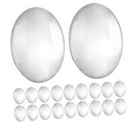 Anneome 30 pièces Transparent Glass Nail Color Charts Oval Beads Nail Art Tip Display Practical For Salon And Home Use