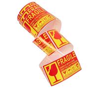 Anneome 300 pièces Étiquettes Fragile Adhésives pour Colis Compatible Verre Céramique Forte Adhérence pour Protection Expédition