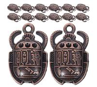 Anneome 35 Pièces Pendentifs Scarabée Égyptien Rétro pour Création Bijoux Breloques Porte-clés Bracelets Colliers Multifonctions Style Antique Cuivre Rouge
