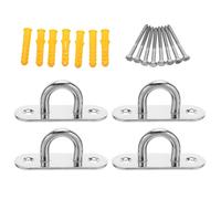 Anneome 4 Ensembles Crochet Plafond Acier Inoxydable Lot Supports Muraux Résistants pour Hamacs Balançoires Yoga Fixation Suspension