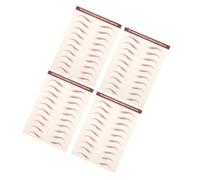 Anneome 4 feuilles Autocollants Sourcils Imperméables et Ressemblant Cheveux Pochoir Sourcils Naturel Autocollant Étanche