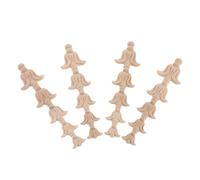 Anneome 4 Pièces Appliques Bois Sculpté Verticales Décorations Meubles Style Européen Ornements Coins Non Peints Faciles à Poser Embellissements Durables pour Armoires et Murs