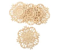 Anneome 4 pièces Appliques Sculpté Rondes Décorations Murales et Meubles Ornements Maison Élégants et Polyvalents pour Artisanat et Décoration Intérieure