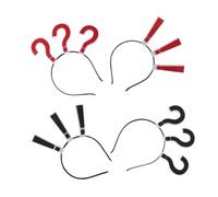 Anneome 4 Pièces Bandeau Question Mark Accessoires de Fête Créatifs avec Points pour Halloween Événements Festifs et Tenues Décalées