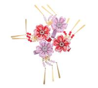 Anneome 4 Pièces Clips Traditional Japanese And Chinese Flower Hairpins For Soft And Secure Hanfu Accessories