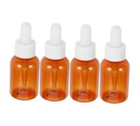 Anneome 4 pièces Flacons Compte-gouttes Plastique pour Huiles Essentielles Bouteilles Rechargeables pour Voyage et Aromathérapie Design Étanche et