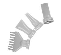Anneome 4 Pièces Hair Dryer Nozzle Attachments For Pet Grooming Abs Plastic Replacement Tips Large Flat Small Flat Round Comb Fit For Dog Hair Styling
