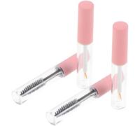 Anneome 4 pièces Lot de Tubes Mascara Vides Pet avec Brosse Cils et Embouts Liner Ombre à Paupières Rechargeables Légers et Compacts pour Maquillage DIY et Voyage Cadeau Couleur Aléatoire