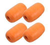 Anneome 4 Pièces PVC Fishing Rig Floats for Aquaculture Net Support with High Buoyancy Bright Orange Strike Indicator Balls for Trout Surf Fishing in Saltwater and Freshwater