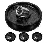 Anneome 4 Pièces Roues Avant de Cric Horizontal 2 Tonnes en Métal pour Cric de Sol à Roulettes Remplacement Solide et Compatible Roue Pivotante pour Réparation