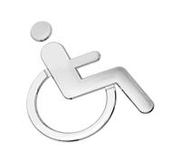 Anneome 4 Pièces signe handicapé signe de toilette panneau mural des toilettes panneau handicapé autocollant handicapé signe de fauteuil handicapé toilettes marqueur de toilettes