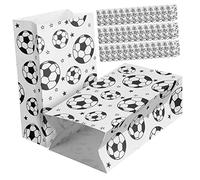 Anneome 40 Pièces Sachets Papier Thème Football pour Anniversaire à Fournitures de Sportive Design Attrayant avec Motifs de Ballons