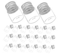 Anneome 48 Pièces Lot de Flacons en Verre avec Bouchons Aluminium Petits Bocaux Clairs Sans Contenu pour Cosmétiques Échantillons et Messages Décoratifs