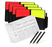 Anneome 4ensembles Cartes Rouges Et Jaunes Arbitre Carnet De Score Et Crayon pour Football -Ball Ensemble Outils Arbitrage