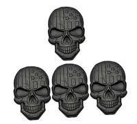 Anneome 4pièces Autocollant Skull avec Drapeau Américain pour Voiture Accessoire Décoratif Aux Rayures pour