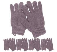 Anneome 5 Paires Exfoliants pour Bain à Cinq Doigts Lavables Offrant un Soin Doux pour Peau Plus Souple sous Bain