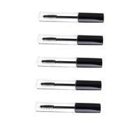 Anneome 5 Pièces Lot de Tubes Mascara Vides avec Bouchon Noir Flacons Transparents Réutilisables pour Crème Cils Tube Vide Portable pour Maquillage DIY