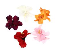 Anneome 5 Pièces Pince à Cheveux Fleur Artificielle Double Accessoire Décoratif Floral et Filles pour Fêtes Hawaii et Variées