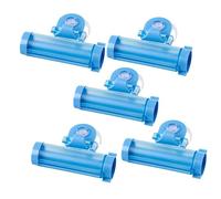 Anneome 5 Pièces Porte Dentifrice à Ventouse Distributeur Manuel de Dentifrice Multifonctionnel Bleu Économiseur de Tube pour Salle de Bain Accessoire Pratique pour Crèmes et Cosmétiques