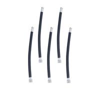Anneome 5 Pièces Tuyau Extension pour Pompe à Rallonge Flexible Noir Compatible Vélos Scooters et Accessoire pour Gonfleur Air
