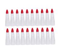 Anneome 50 Pièces Faux Ongles Halloween Lumineux Blanc Accessoires Cosplay et Farces Couvertures de Doigts Décoratives pour Fête Masquée