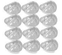 Anneome 50 pièces Heart Shaped Aluminum Foil Cake Tins Mini Disposable Pans For Baking Tart Quiche Heat Resistant Portable And Easy Cleanup