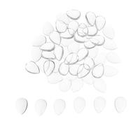 Anneome 50 Pièces Perles Affichage Ongles Verre Transparentes Forme Goutte Eau pour Nuancier Manucure Professionnelle et Usage Personnel
