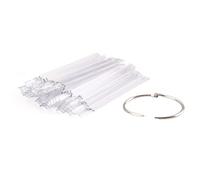 Anneome 50 pièces Présentoir Éventail Sticks Testeurs Transparents pour Ongles Support Pratique pour Vernis Gel et Accessoires Manucure DIY